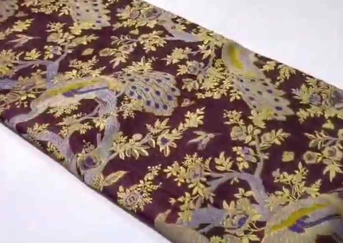Wine Kanchipuram Handloom Tissue Brocade 1G Gold Bridal Saree