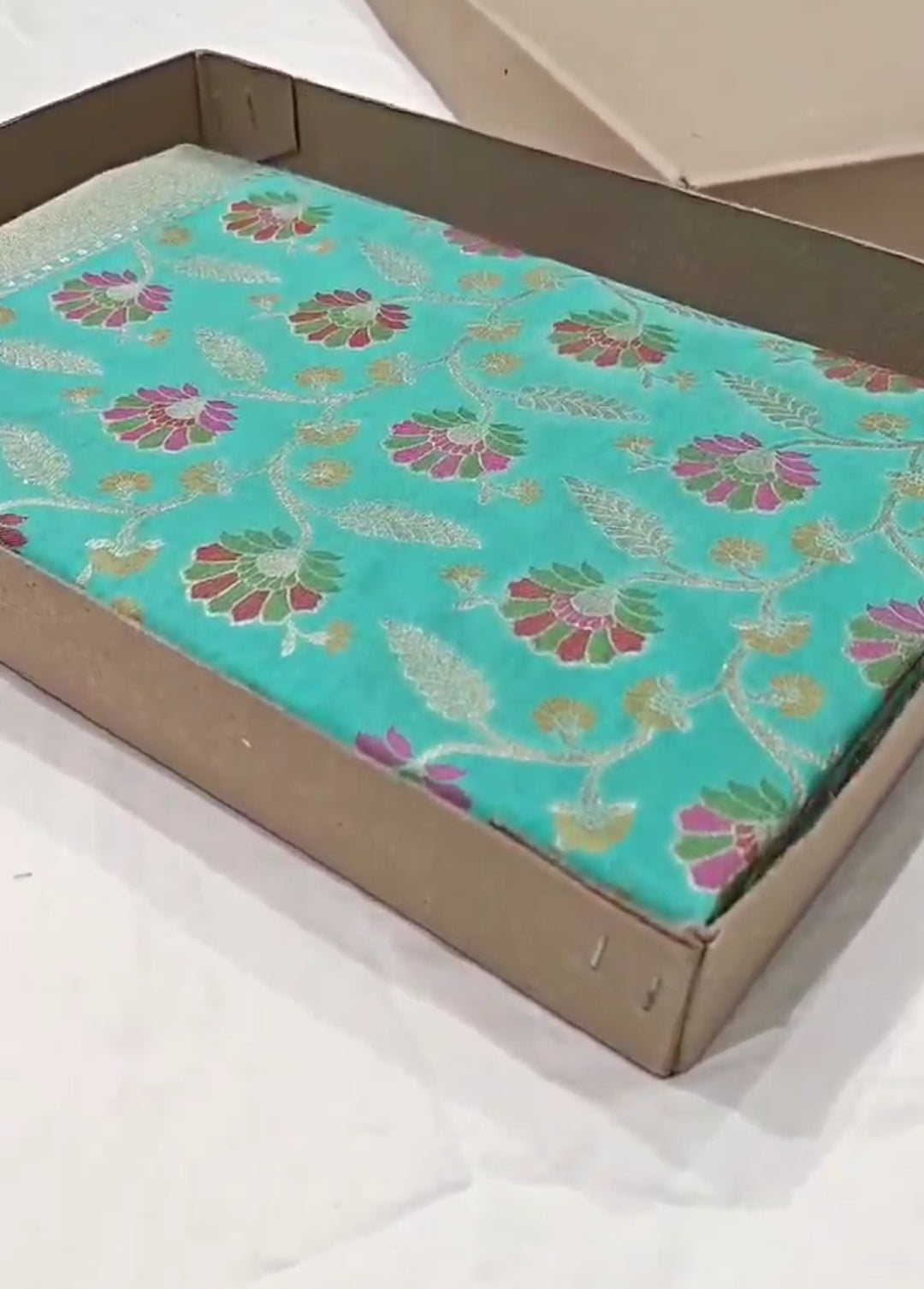 Sea Green Banarasi Soft Katan Silk Tilfi Meenakari Saree