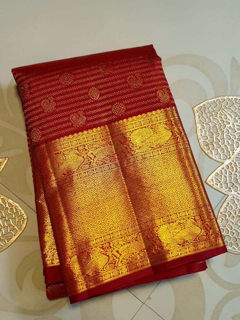 Red Kanchipuram Handloom 2G Pattu Silk Saree