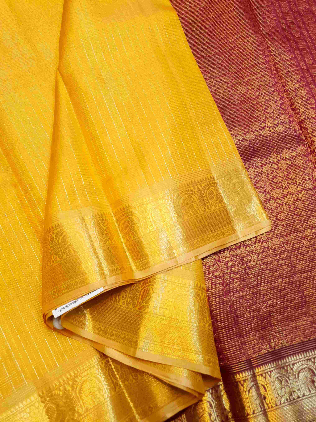 Gold Kanchipuram Handloom 1G Gold Pattu Silk Saree