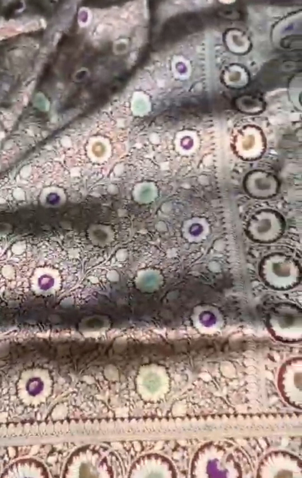 Wine Banarasi Handloom Katan Silk Meenakari Saree
