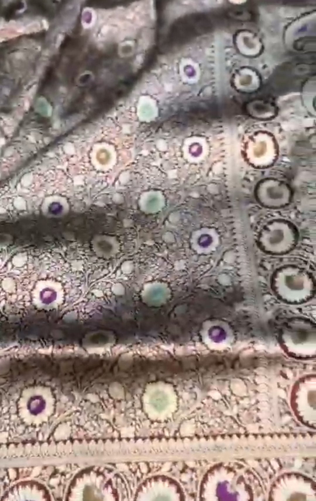 Wine Banarasi Handloom Katan Silk Meenakari Saree