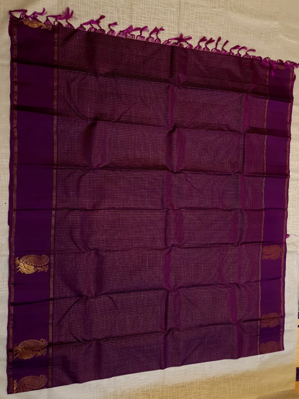 Wine Kanchipuram Handloom 2G Gold Pattu Silk Saree