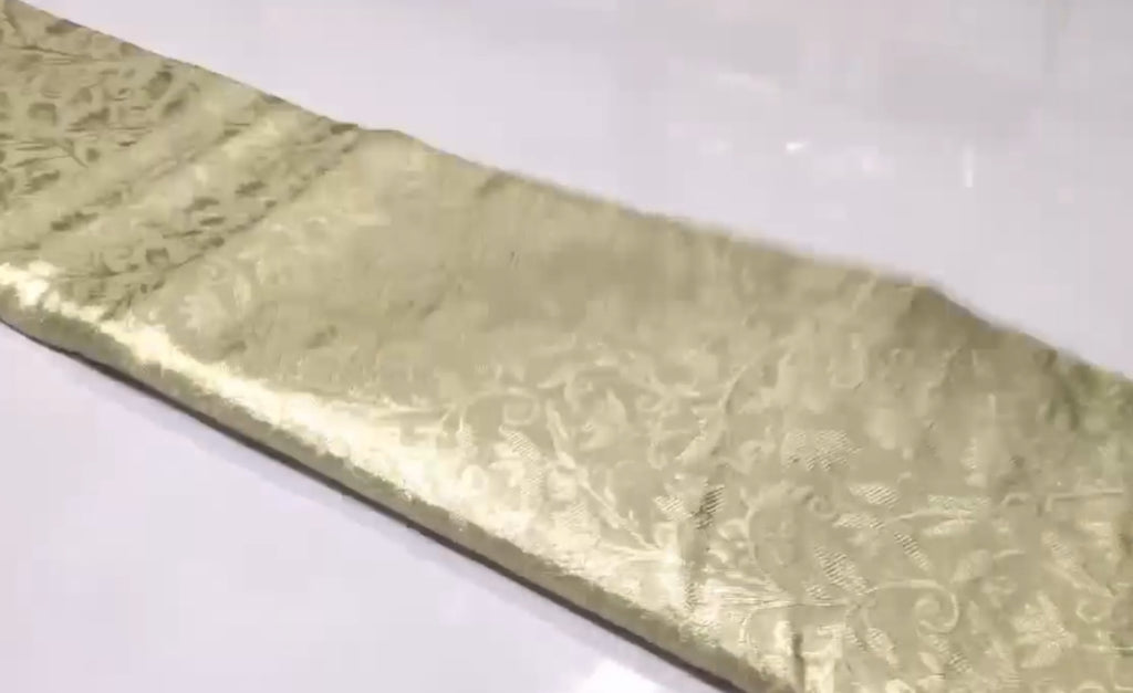 Pista Green Kanchipuram Handloom Tissue Brocade Silk Saree
