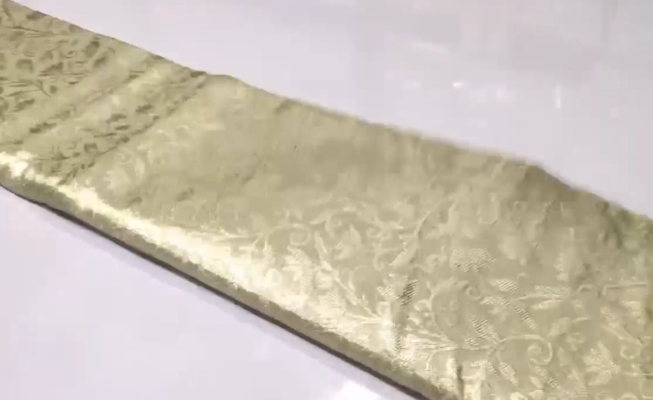 Pista Green Kanchipuram Handloom Tissue Brocade Silk Saree