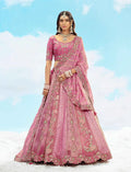 Beautiful Dull Pink Lehenga with Designer Patch Work