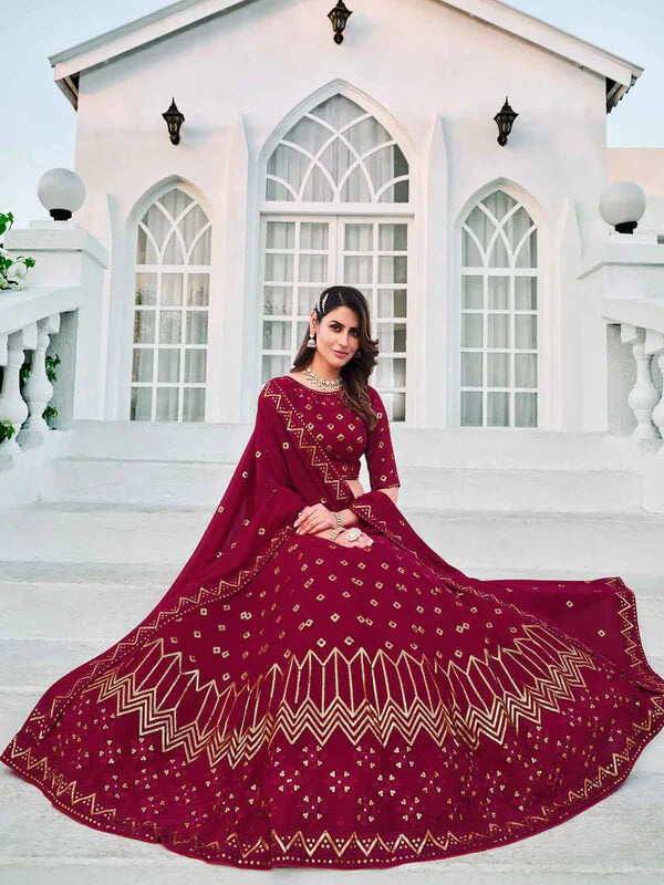 Dark Pink Lehenga Choli for Weddings & Festive Occasions