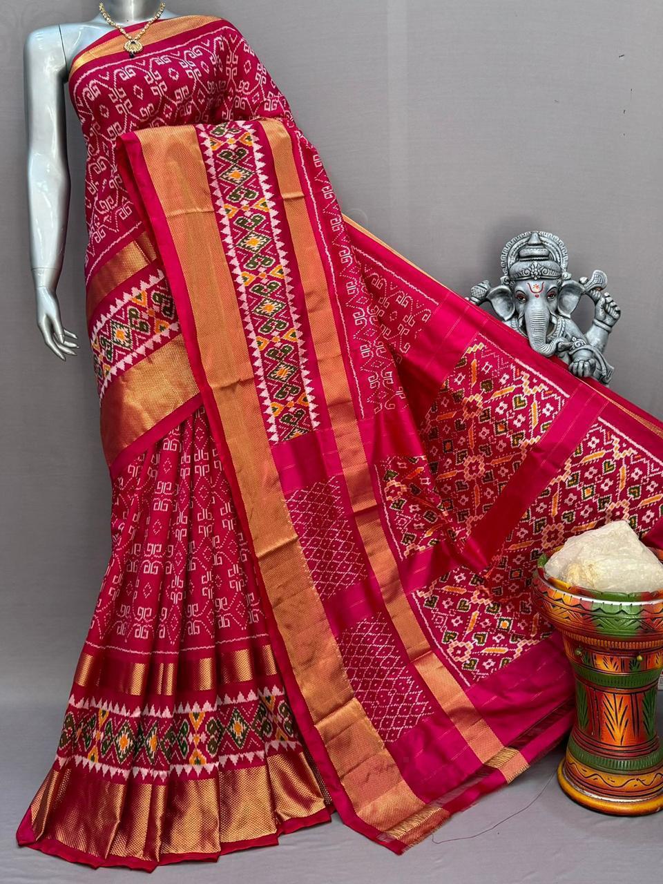 Pochampally Handloom Ikkat/Ikat Patola Silke Sarees