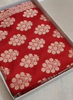 Red Banarasi Handloom Katan Silk Saree