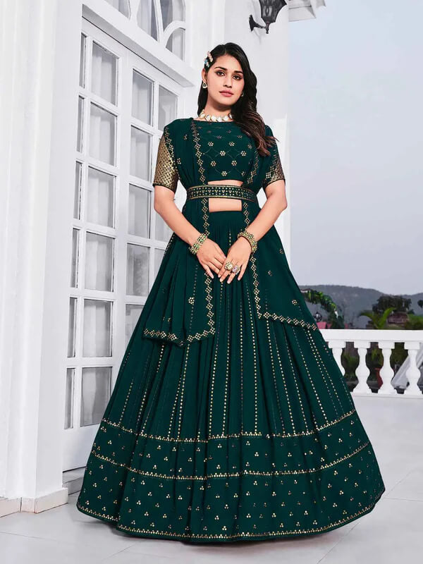 Teal Green Lehenga Choli for Weddings & Festive Occasions