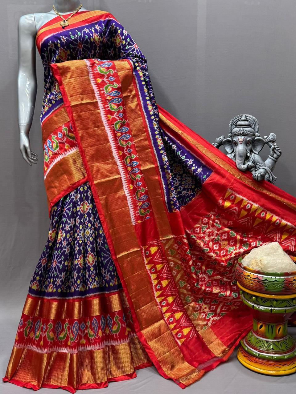 Pochampally Handloom Ikkat/Ikat Patola Silke Sarees