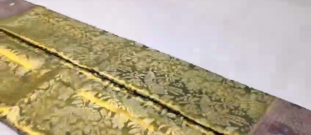 Mehandi Green Kanchipuram handloom Tissue Brocade Meenakari Silk Saree