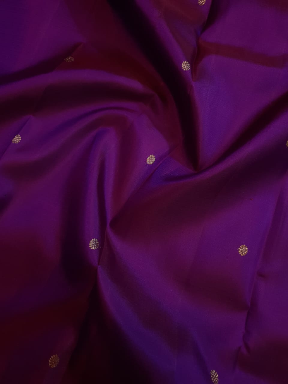 Purple Kanchipuram Handloom 4G Pure Gold Pattu Silk Saree