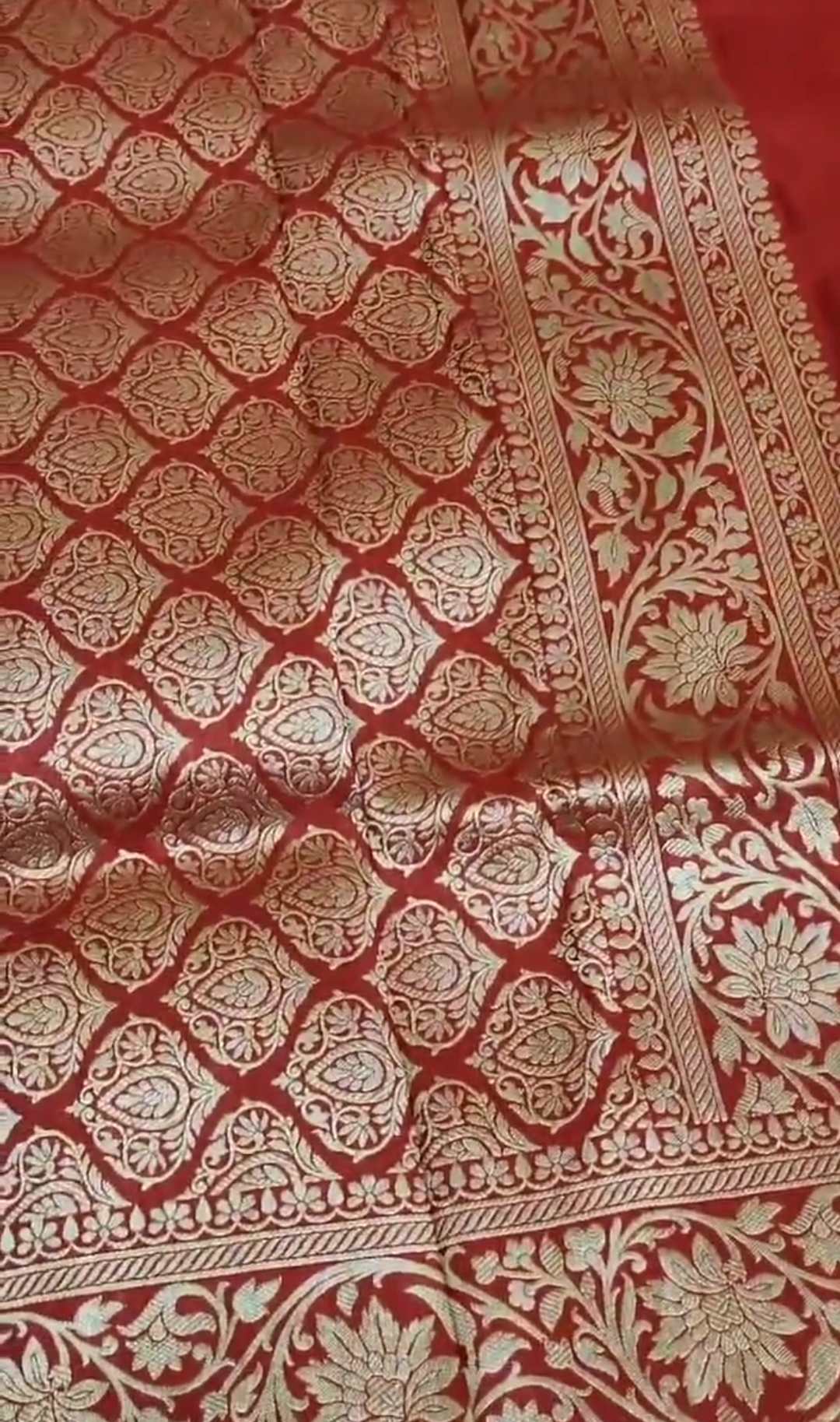 Red Banarasi Handloom Katan Silk Saree