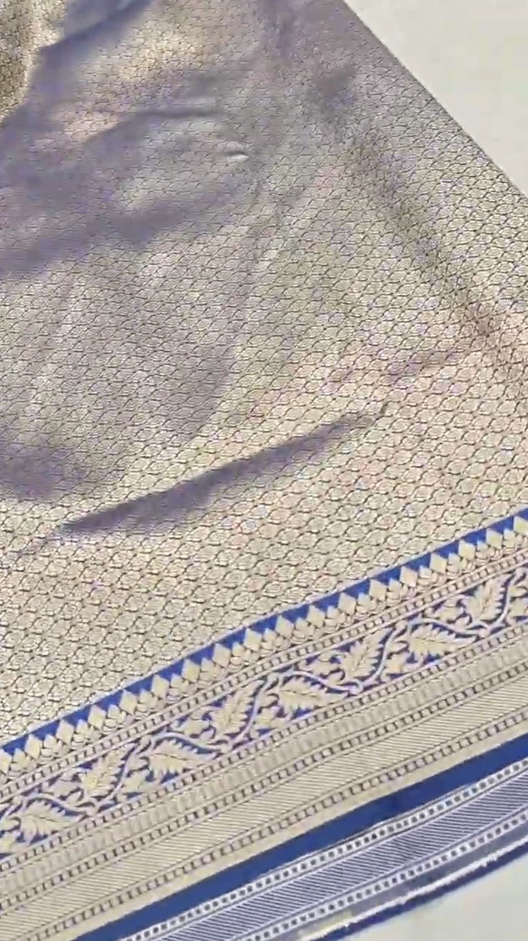 Azure Blue Banarasi Soft Katan Silk Tilfi Meenakari Saree