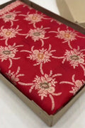 Red Banarasi Handloom Katan Silk Meenakari Saree