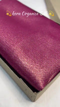 Hot Pink Banarasi Handloom Kora Organza Silk Saree