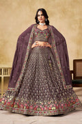 Dusty Purple Lehenga With Sequins Embroidery