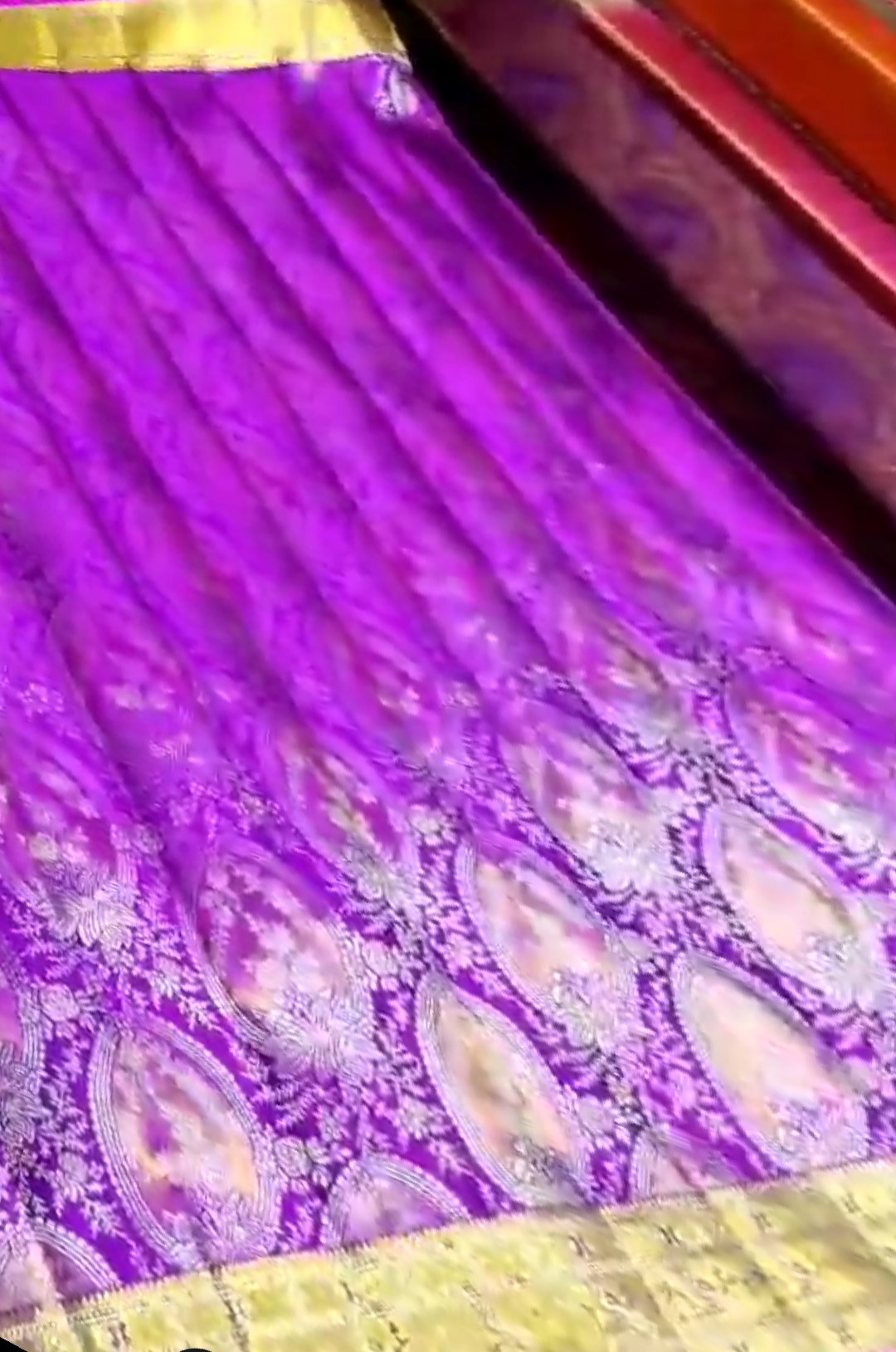 Magenta Kanchipuram Handloom Tissue 1G Brocade Silk Saree
