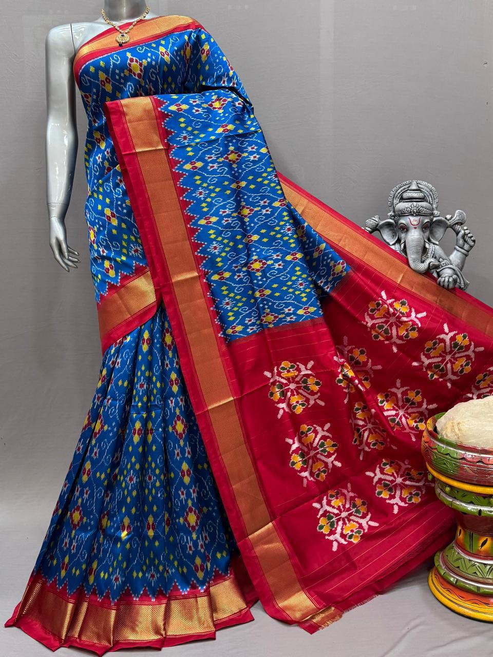 Pochampally Handloom Ikkat/Ikat Patola Silke Sarees