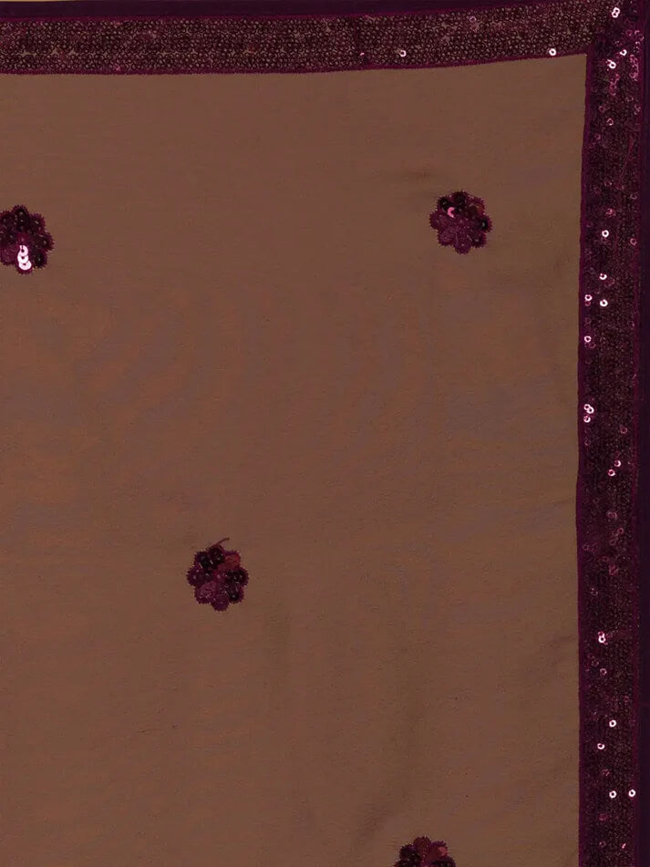 Wine Designer Party Wear Lehenga with Sequins Embroidery