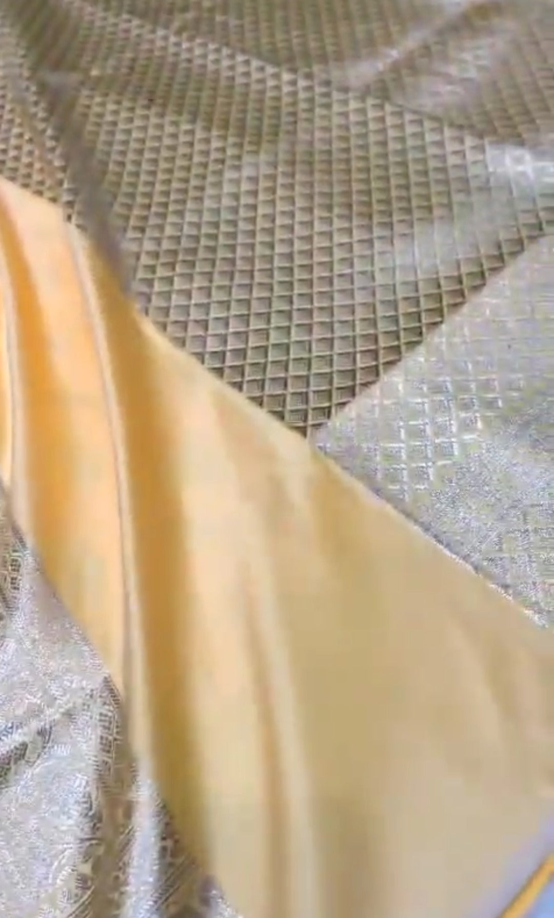 Lemon Yellow Banarasi Satin Katan Silk Saree