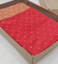 Red Banarasi Mashru Soft Silk Saree