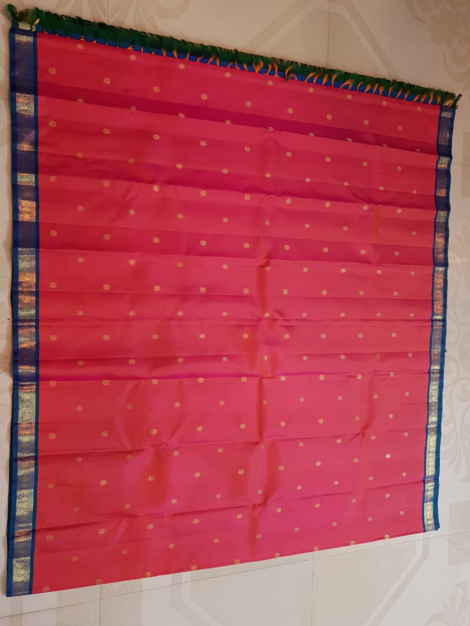 Rød Kanchipuram Handloom 4G Pure Gold Pattu Silk Saree