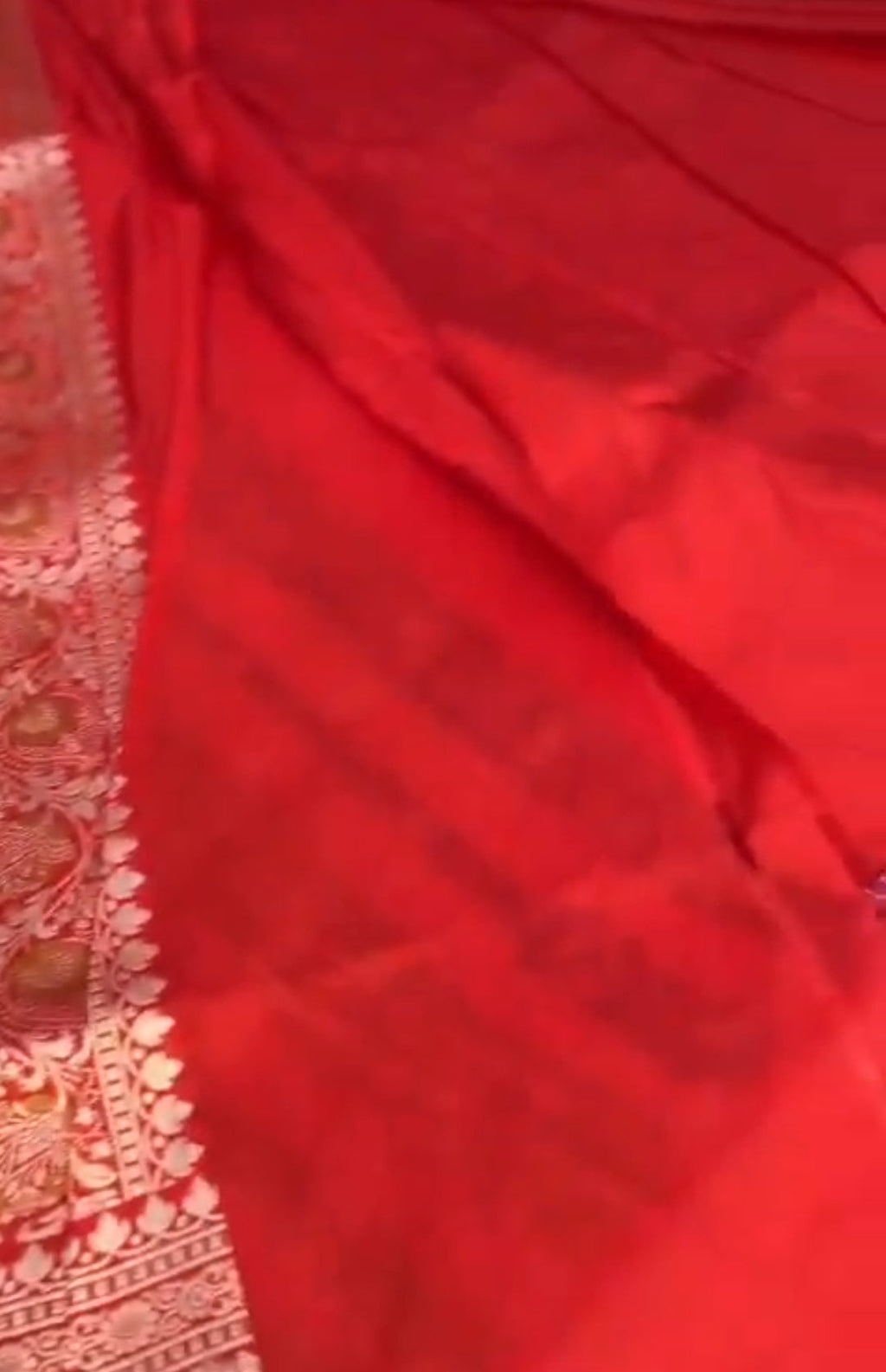 Chilly Red Banarasi Handloom Katan Silk Meenakari Saree