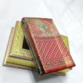 Peach Kanchipuram Handloom 5D Meenakari Tissue Brocade Silk Saree