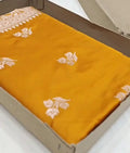 Turmeric Banarasi Mashru Soft Silk Saree