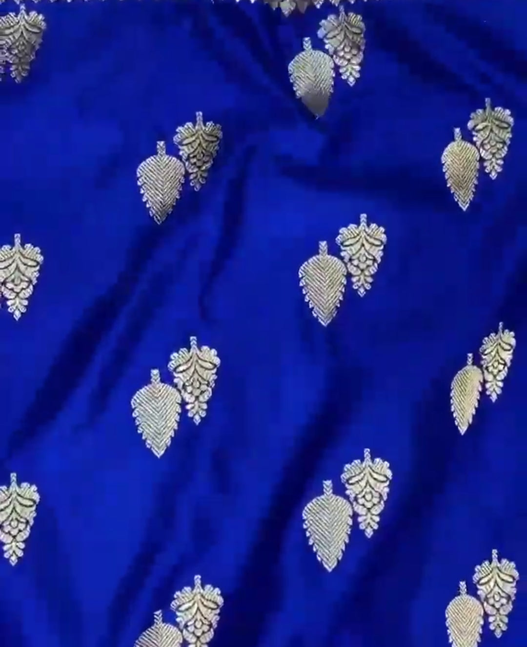 Royal Blue Banarasi Mashru Soft Silk Saree