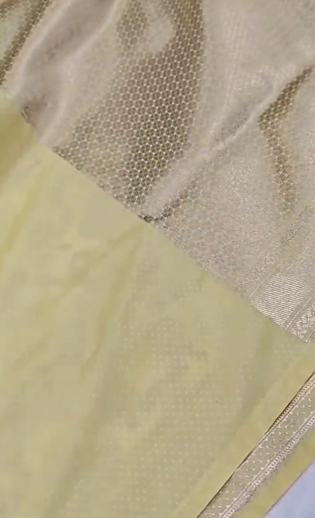 Lemon Banarasi Semi Katan Silk Sona Rupa Saree