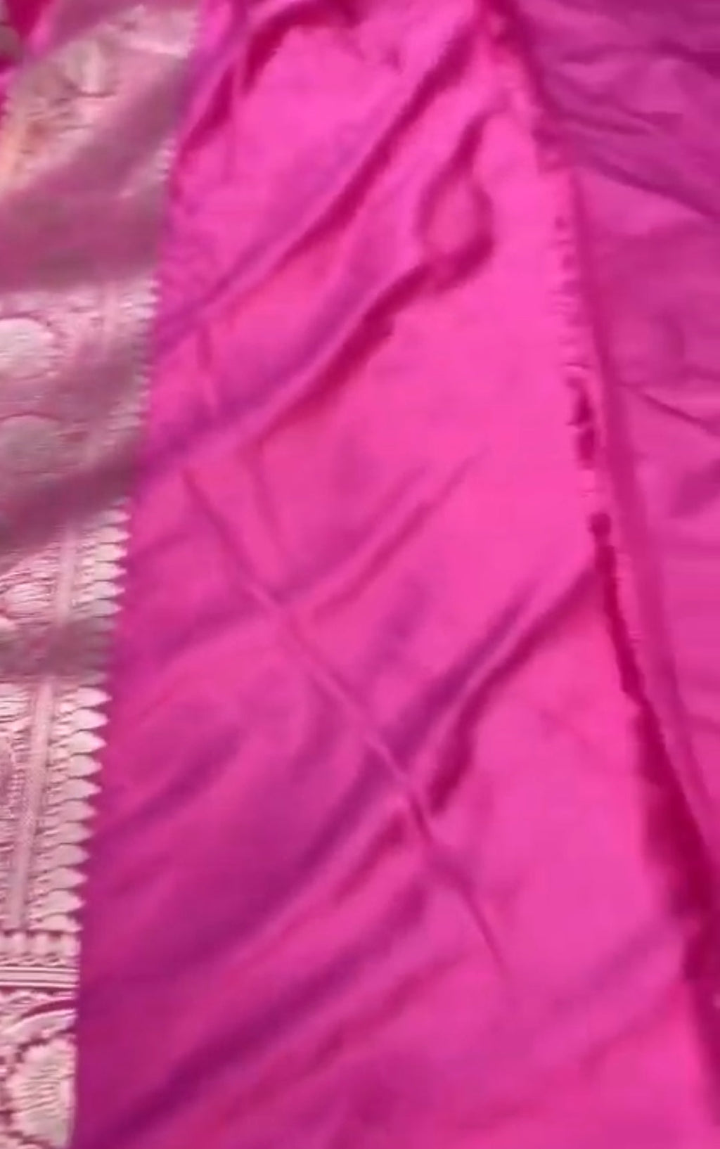 Onion Pink Banarasi Mashru Soft Silk Jangla Saree
