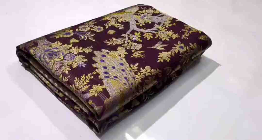 Wine Kanchipuram Handloom Tissue Brocade 1G Gold Bridal Saree