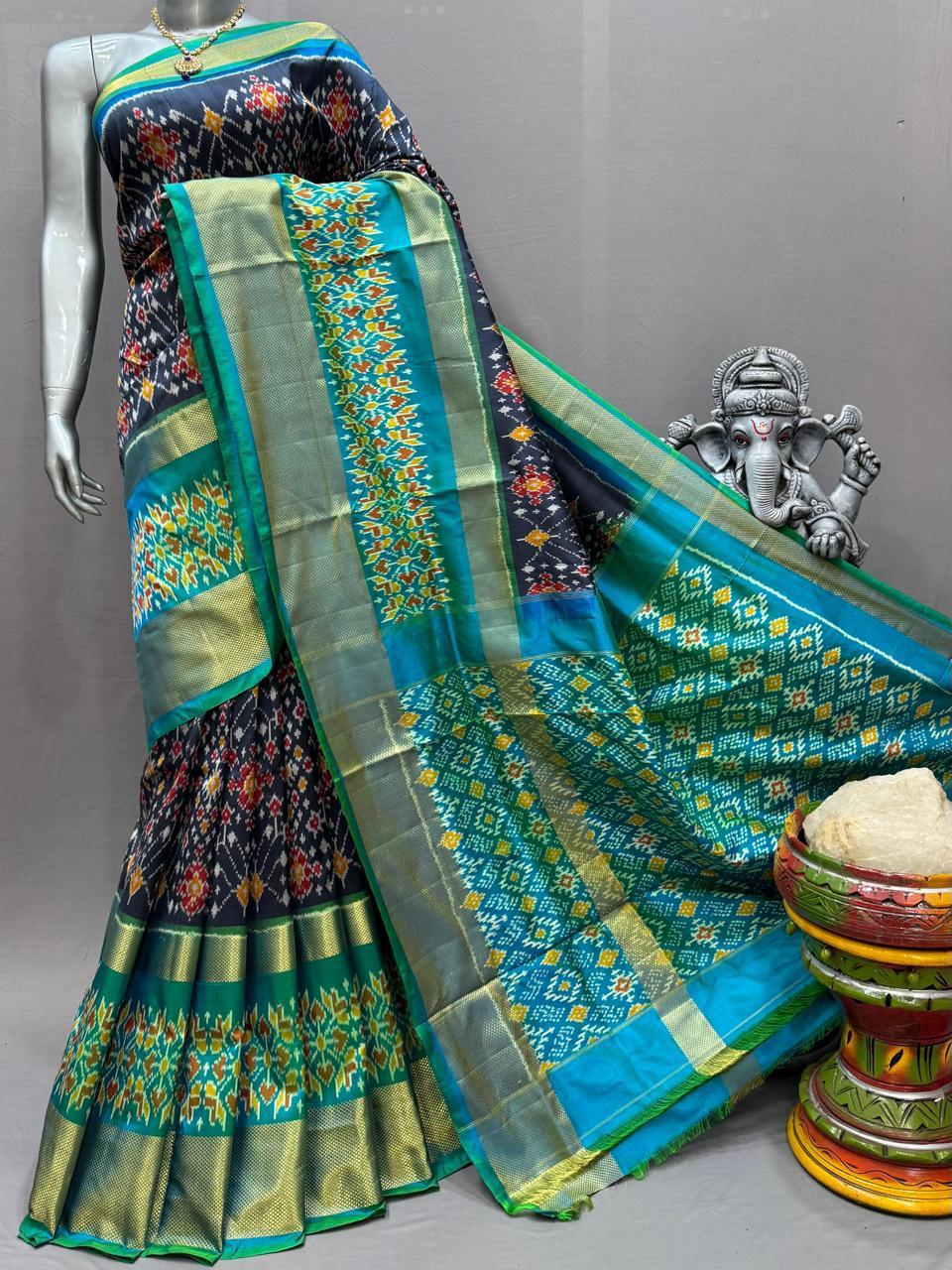 Pochampally Handloom Ikkat/Ikat Patola Silke Sarees