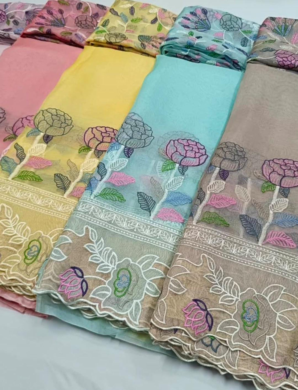 Havgrøn Banarasi håndvævet silke Paithani broderi Saree