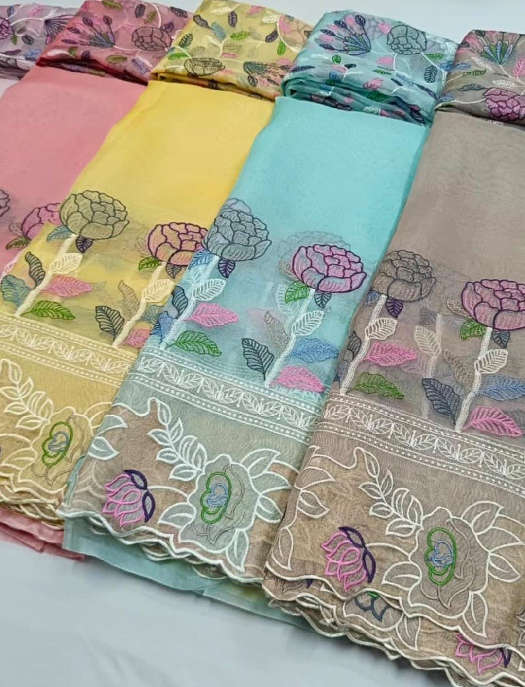 Havgrøn Banarasi håndvævet silke Paithani broderi Saree