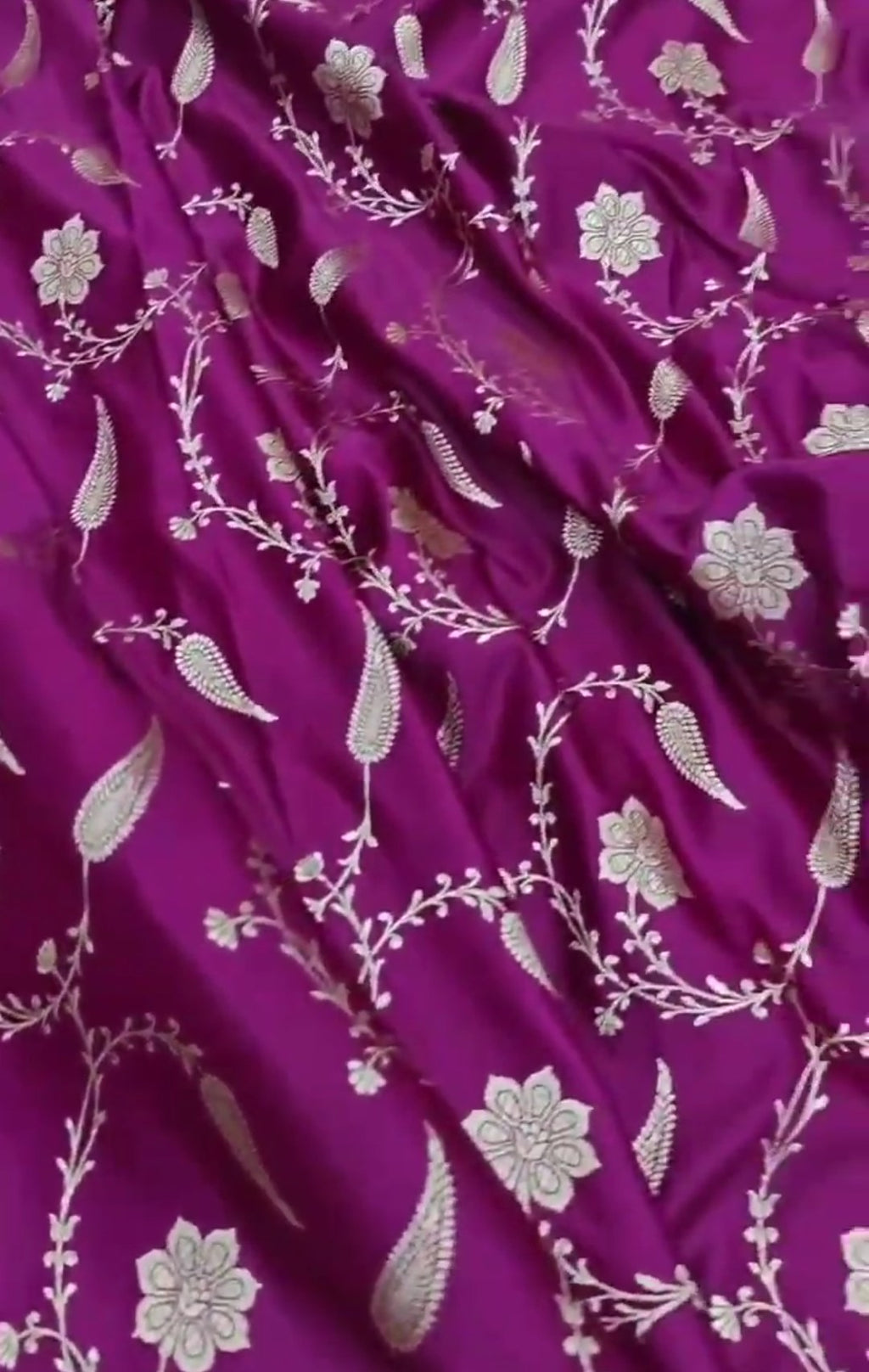 Purple Banarasi Mashru Soft Silk Saree