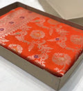 Dual Tone Orange Banarasi Handloom Katan Silk Meenakari Saree