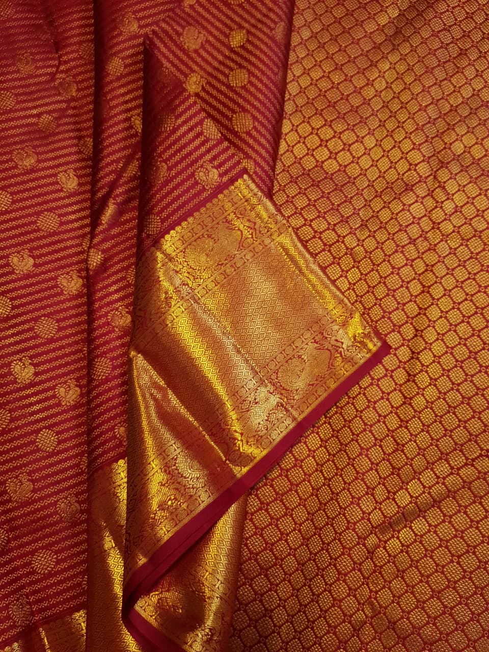 Red Kanchipuram Handloom 2G Pattu Silk Saree