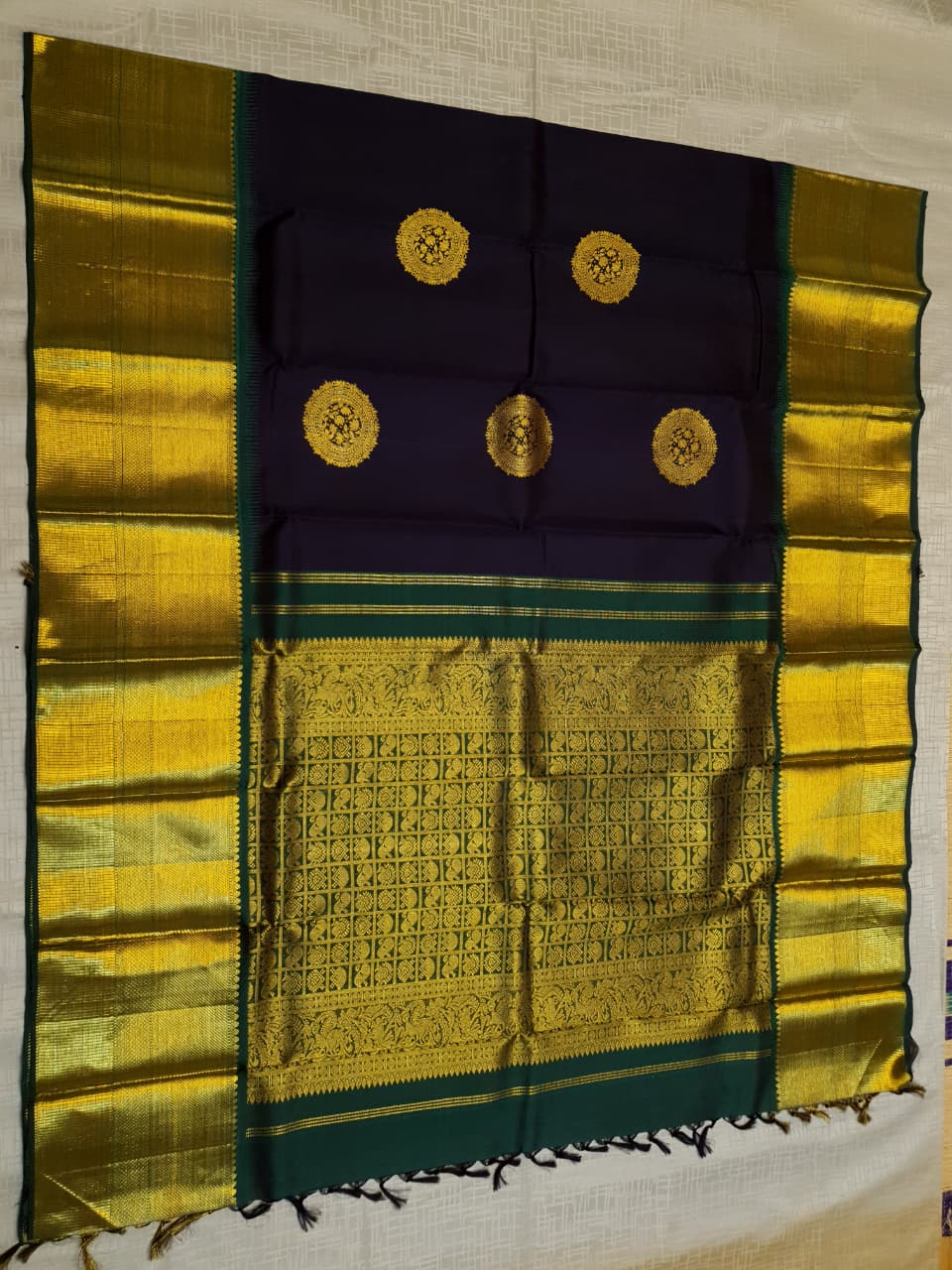 Purple Kanchipuram Handloom 2G Gold Pattu Silk Saree