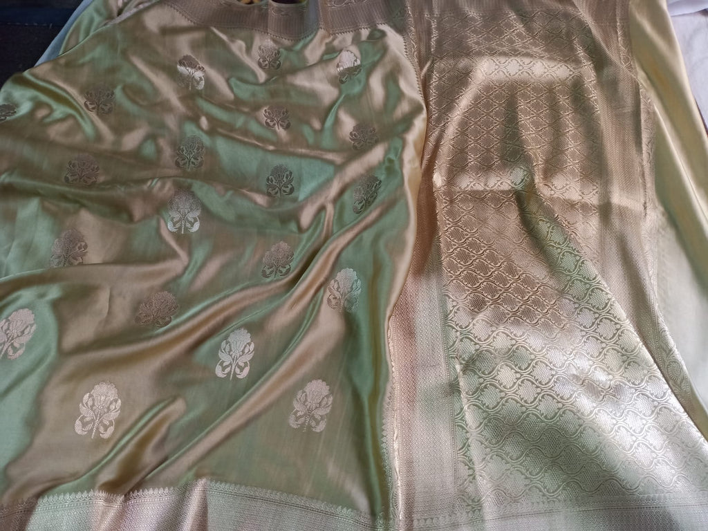 Purple Banarasi Handloom Mashru Silk Saree