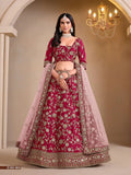 Elegant Red Designer Art Silk Lehenga for Weddings