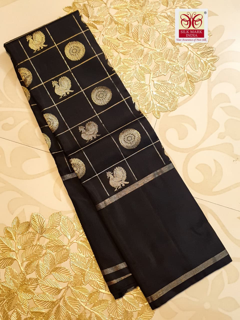 Dark Brown Kanchipuram Handloom 2G Gold Pattu Silk Saree