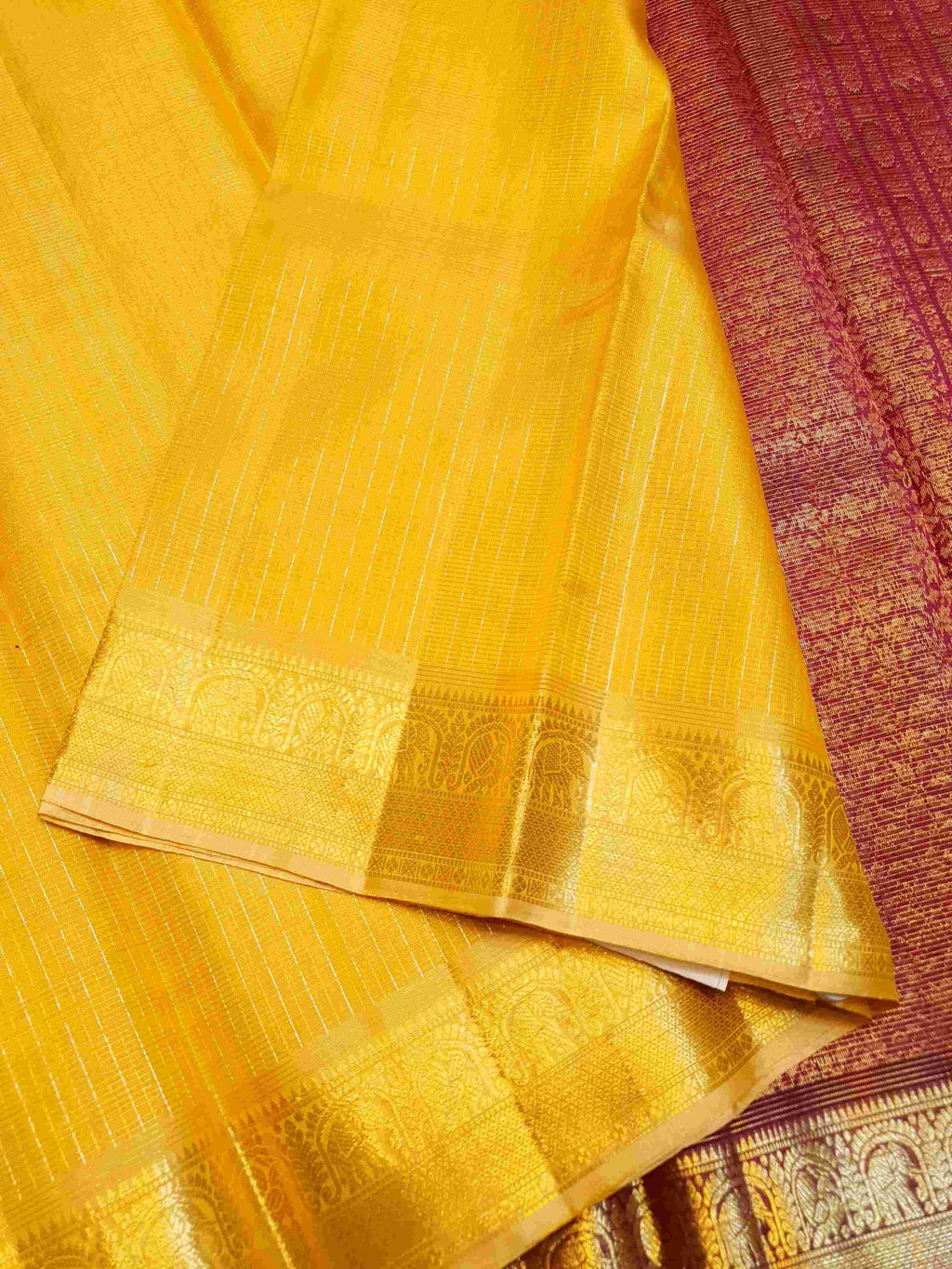 Gold Kanchipuram Handloom 1G Gold Pattu Silk Saree