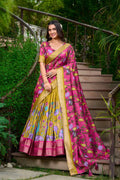 Designer Mustard Dola Silk Lehenga Choli for Weddings & Festive Events