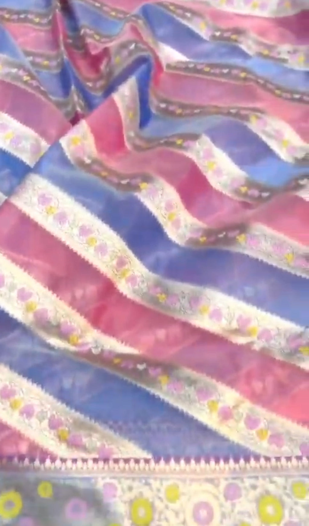 Lavender Banarasi Handloom Kora Organza Silk Meenakari Saree