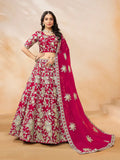 Designer Red Thread & Sequins Art Silk Lehenga