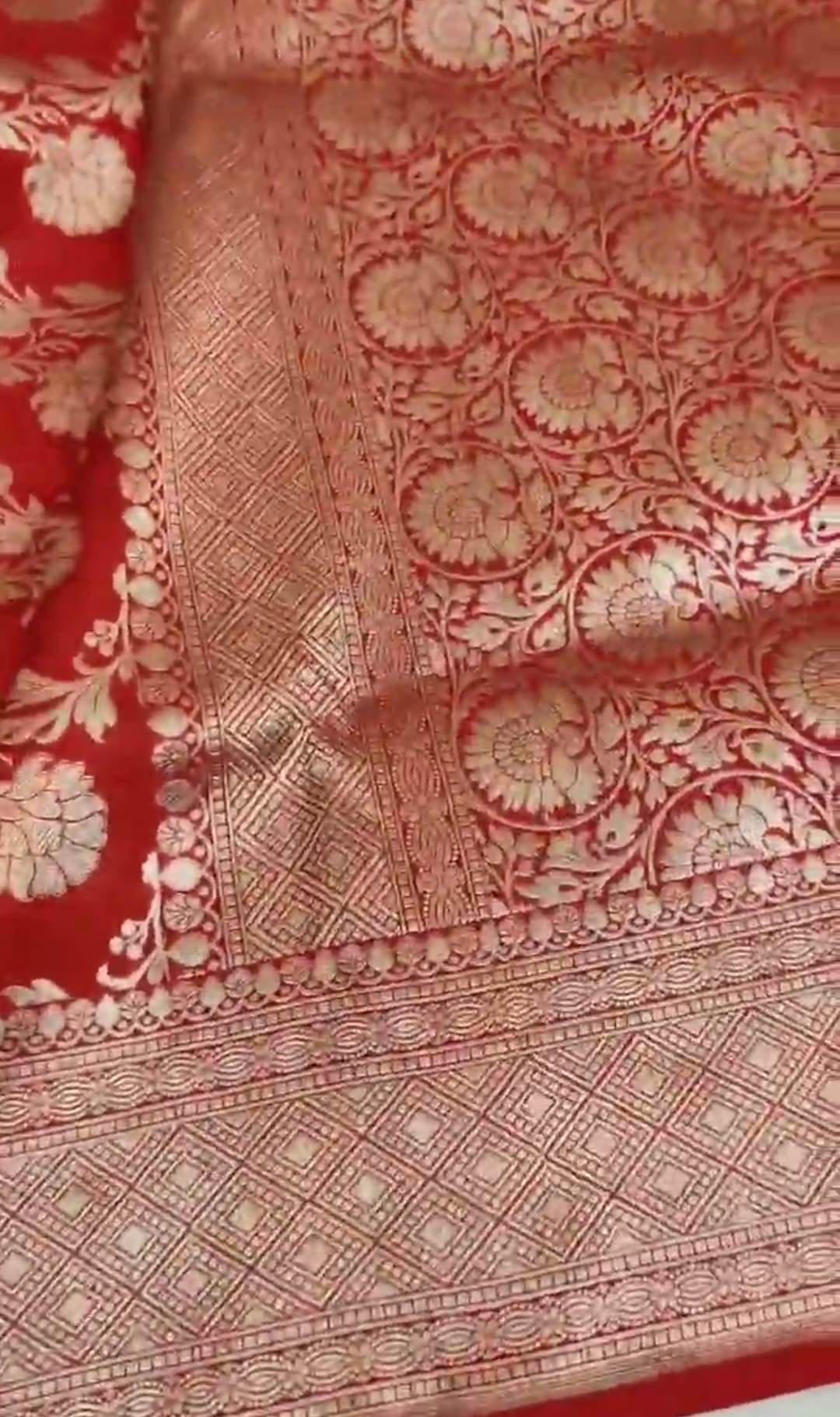 Red Banarasi Handloom Katan Silk Saree